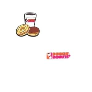Dunkin Donuts Jibbits, Set of 2, Donuts, Coffee, Crocs